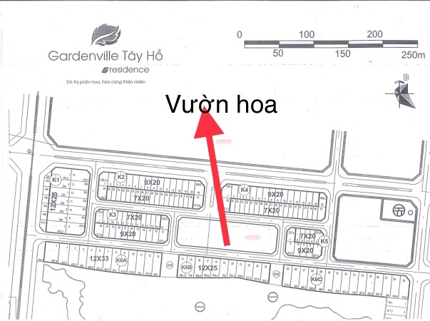 mặt bằng Gardenviile Tây Hồ