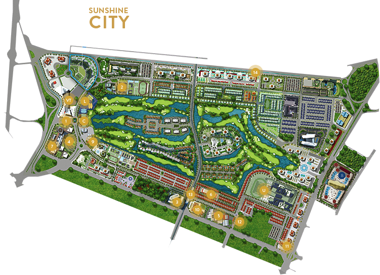 tổng thể khu sunshine City